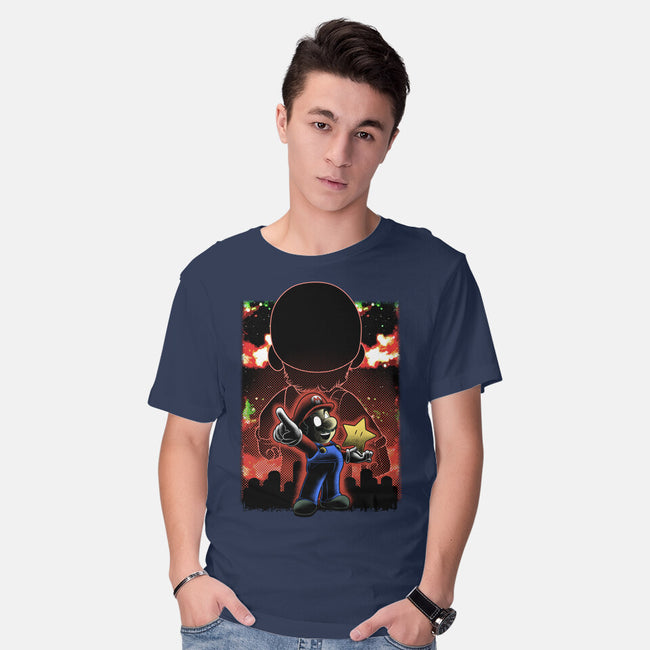 Plumber Lineart Shadow Nebula-Mens-Basic-Tee-Astrobot Invention
