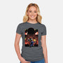 Plumber Lineart Shadow Nebula-Womens-Fitted-Tee-Astrobot Invention