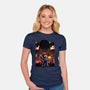 Plumber Lineart Shadow Nebula-Womens-Fitted-Tee-Astrobot Invention