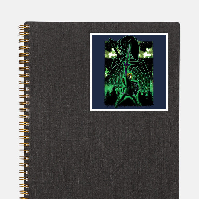 Link Lineart Shadow Nebula-None-Glossy-Sticker-Astrobot Invention