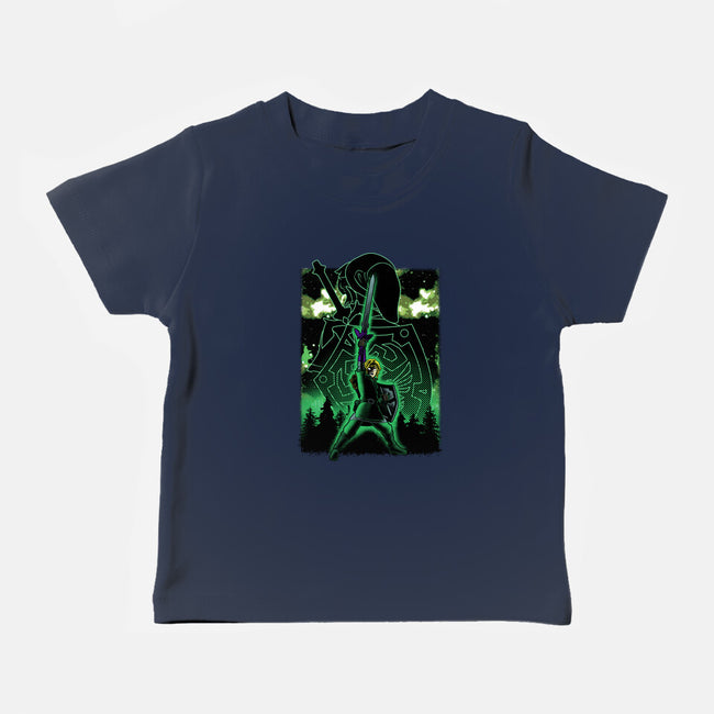 Link Lineart Shadow Nebula-Baby-Basic-Tee-Astrobot Invention