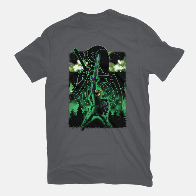 Link Lineart Shadow Nebula-Mens-Basic-Tee-Astrobot Invention