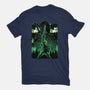 Link Lineart Shadow Nebula-Womens-Basic-Tee-Astrobot Invention