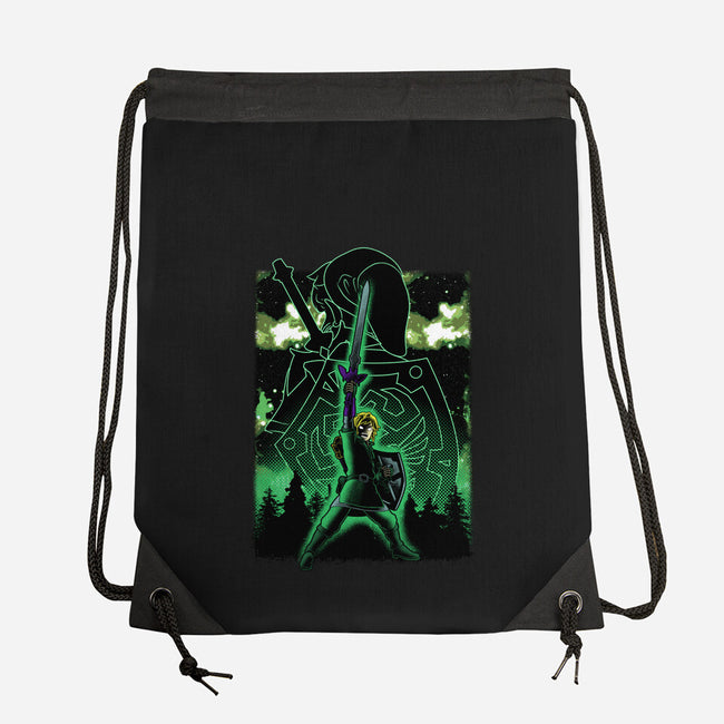 Link Lineart Shadow Nebula-None-Drawstring-Bag-Astrobot Invention