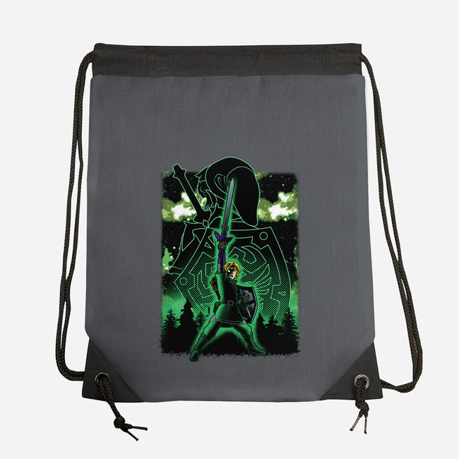 Link Lineart Shadow Nebula-None-Drawstring-Bag-Astrobot Invention