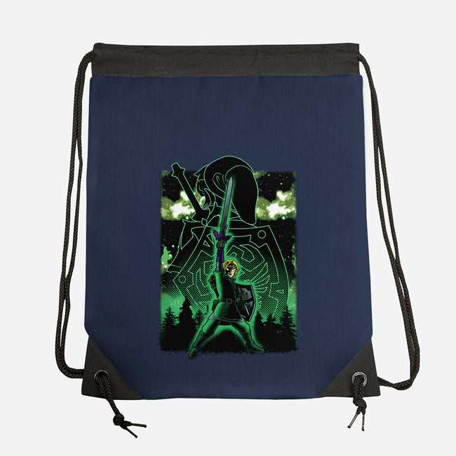 Link Lineart Shadow Nebula-None-Drawstring-Bag-Astrobot Invention