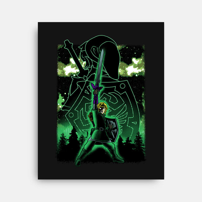 Link Lineart Shadow Nebula-None-Stretched-Canvas-Astrobot Invention