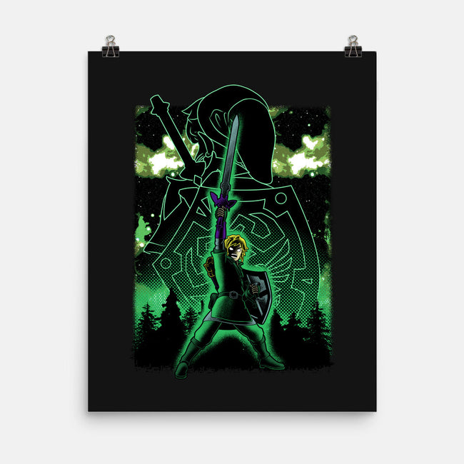 Link Lineart Shadow Nebula-None-Matte-Poster-Astrobot Invention