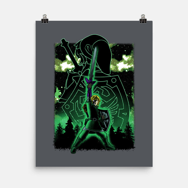 Link Lineart Shadow Nebula-None-Matte-Poster-Astrobot Invention