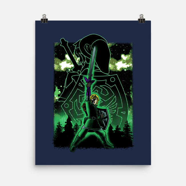 Link Lineart Shadow Nebula-None-Matte-Poster-Astrobot Invention