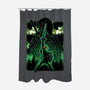 Link Lineart Shadow Nebula-None-Polyester-Shower Curtain-Astrobot Invention