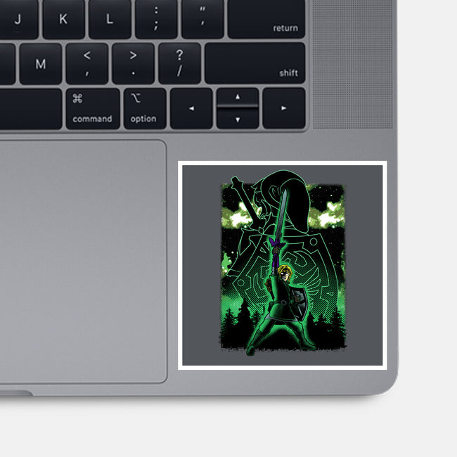 Link Lineart Shadow Nebula-None-Glossy-Sticker-Astrobot Invention