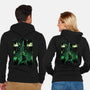 Link Lineart Shadow Nebula-Unisex-Zip-Up-Sweatshirt-Astrobot Invention