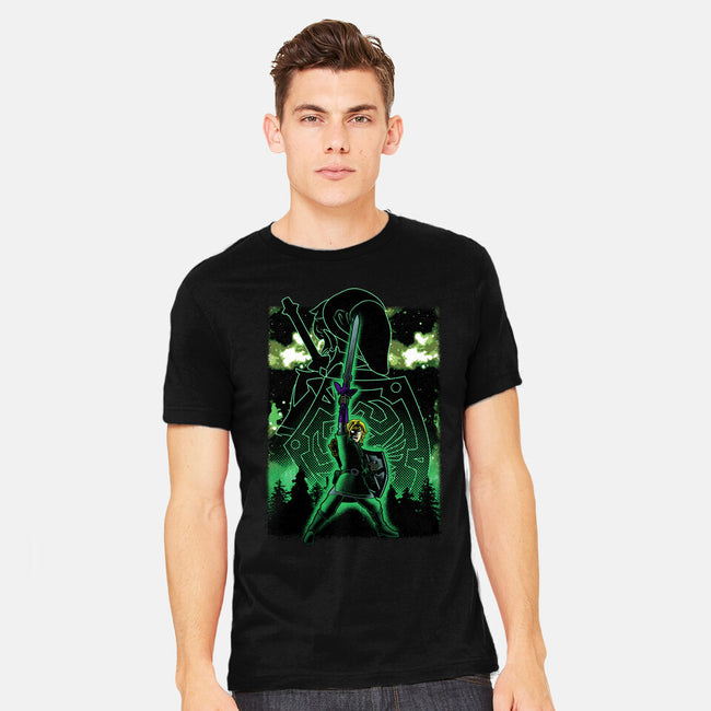 Link Lineart Shadow Nebula-Mens-Heavyweight-Tee-Astrobot Invention
