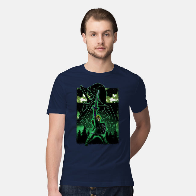Link Lineart Shadow Nebula-Mens-Premium-Tee-Astrobot Invention