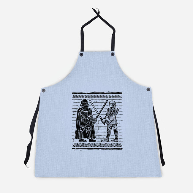 Galactic Glyph-Unisex-Kitchen-Apron-glitchygorilla