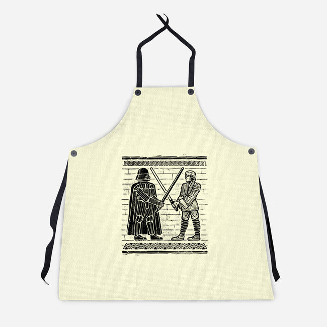 Galactic Glyph-Unisex-Kitchen-Apron-glitchygorilla