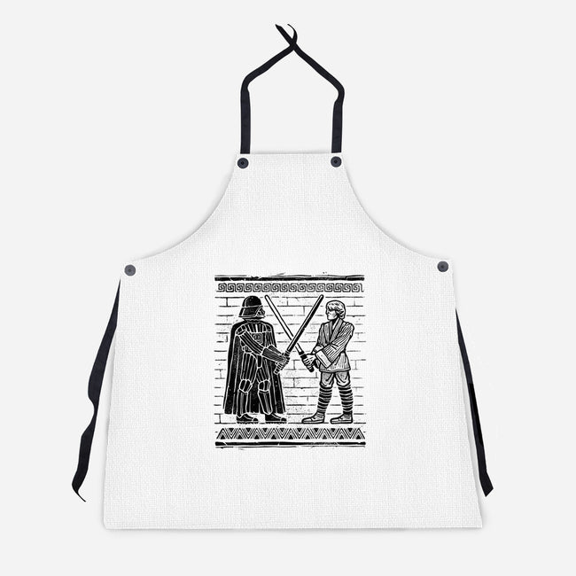 Galactic Glyph-Unisex-Kitchen-Apron-glitchygorilla
