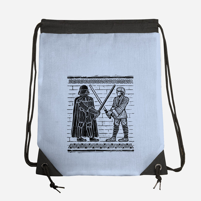 Galactic Glyph-None-Drawstring-Bag-glitchygorilla
