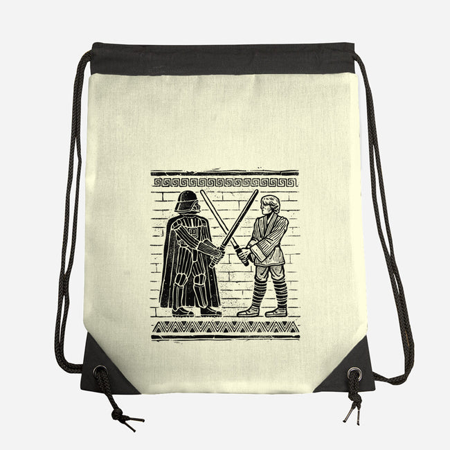 Galactic Glyph-None-Drawstring-Bag-glitchygorilla