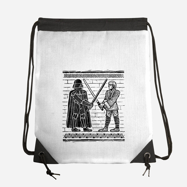 Galactic Glyph-None-Drawstring-Bag-glitchygorilla