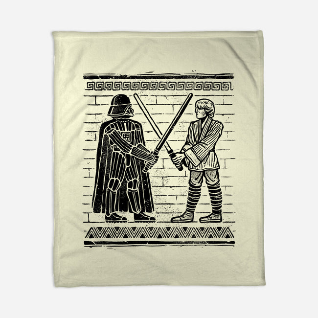 Galactic Glyph-None-Fleece-Blanket-glitchygorilla