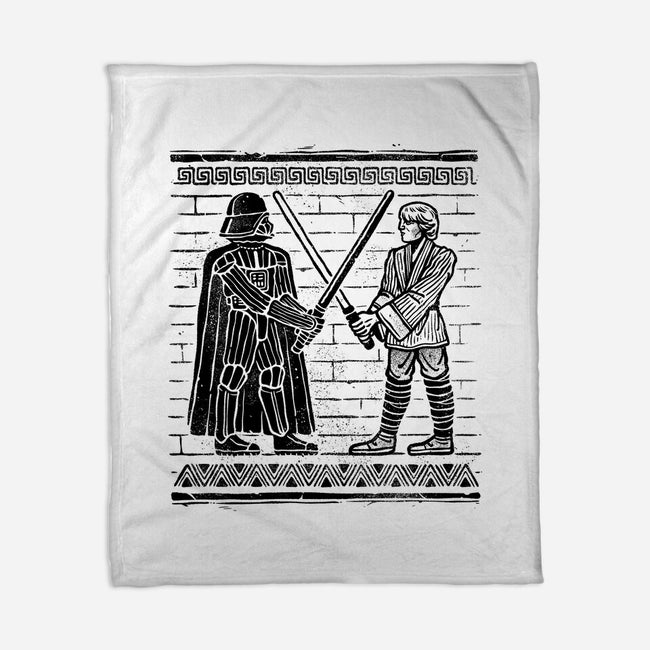 Galactic Glyph-None-Fleece-Blanket-glitchygorilla