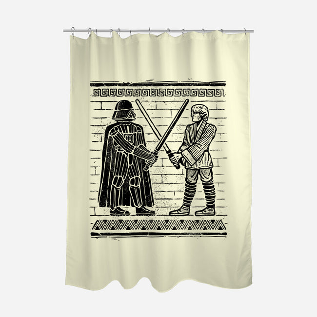 Galactic Glyph-None-Polyester-Shower Curtain-glitchygorilla