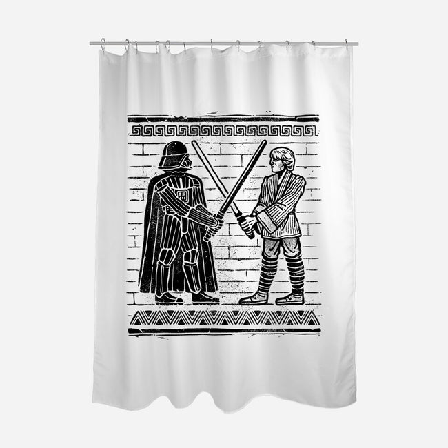 Galactic Glyph-None-Polyester-Shower Curtain-glitchygorilla