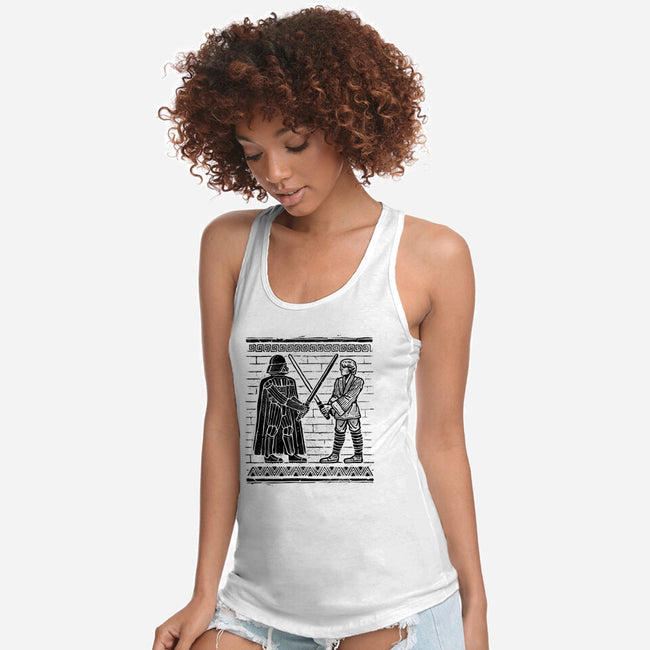 Galactic Glyph-Womens-Racerback-Tank-glitchygorilla