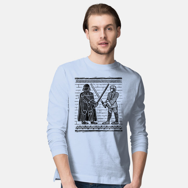 Galactic Glyph-Mens-Long Sleeved-Tee-glitchygorilla