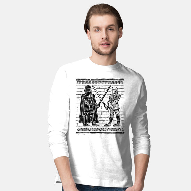 Galactic Glyph-Mens-Long Sleeved-Tee-glitchygorilla