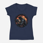 Shadow Of The Creation-Womens-V-Neck-Tee-glitchygorilla