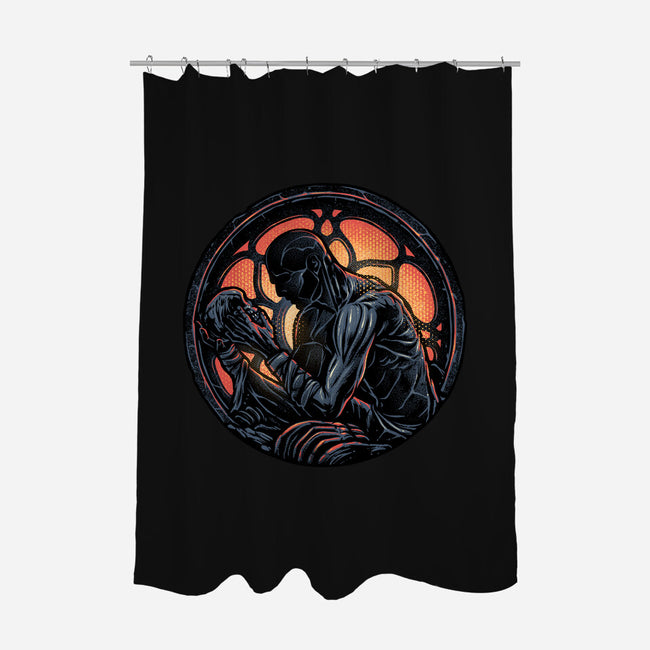 Shadow Of The Creation-None-Polyester-Shower Curtain-glitchygorilla