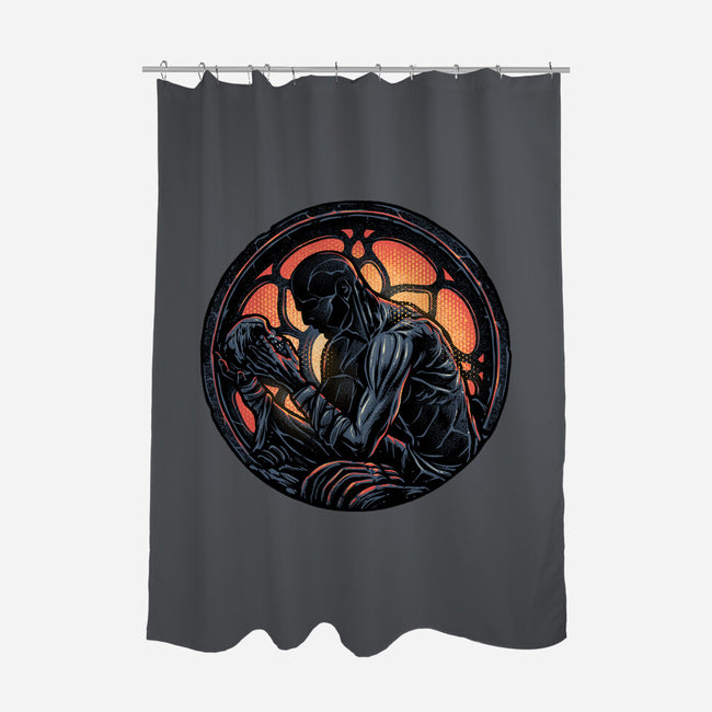 Shadow Of The Creation-None-Polyester-Shower Curtain-glitchygorilla