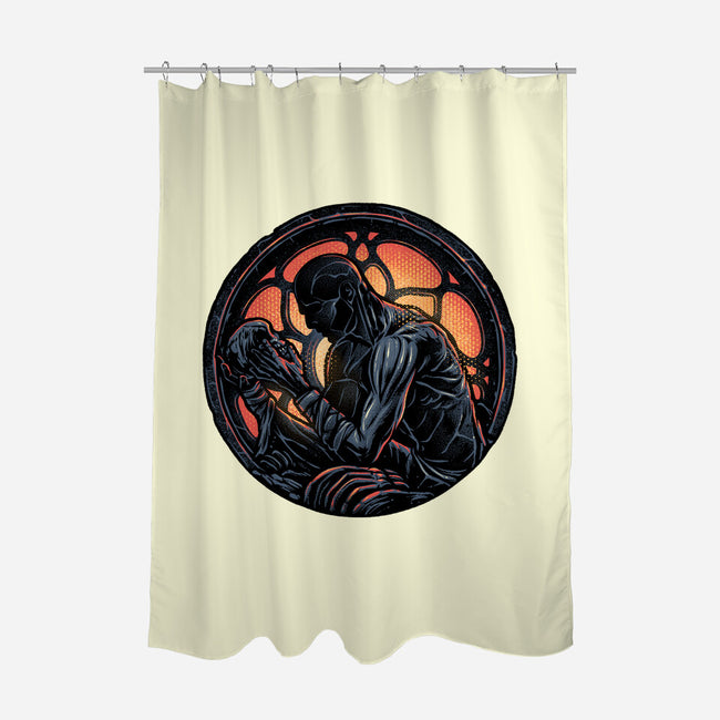 Shadow Of The Creation-None-Polyester-Shower Curtain-glitchygorilla