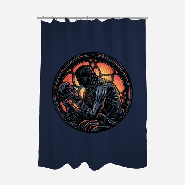 Shadow Of The Creation-None-Polyester-Shower Curtain-glitchygorilla