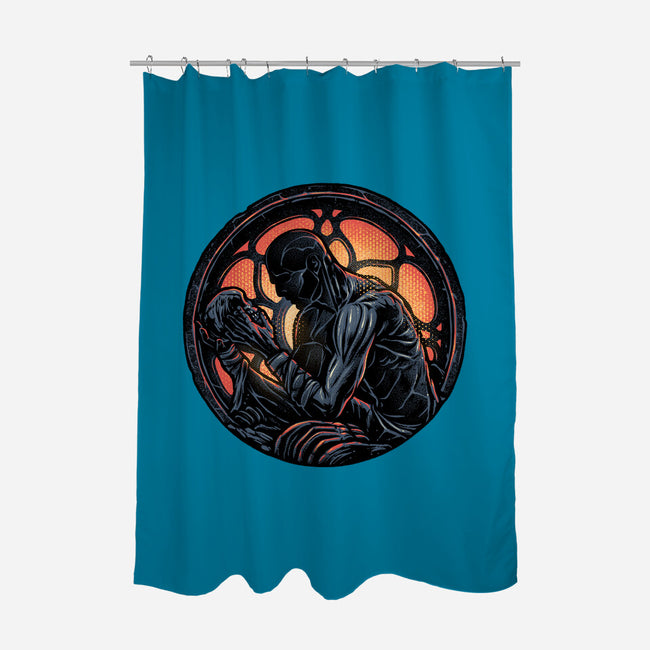 Shadow Of The Creation-None-Polyester-Shower Curtain-glitchygorilla