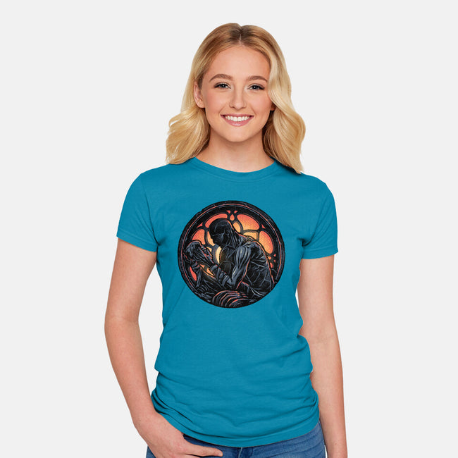 Shadow Of The Creation-Womens-Fitted-Tee-glitchygorilla