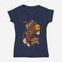 The Hero Of The West-Womens-V-Neck-Tee-eduely