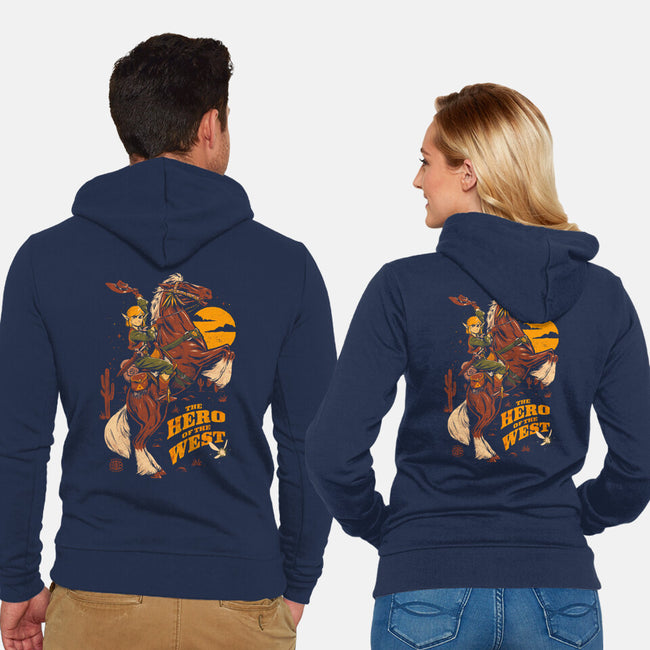 The Hero Of The West-Unisex-Zip-Up-Sweatshirt-eduely