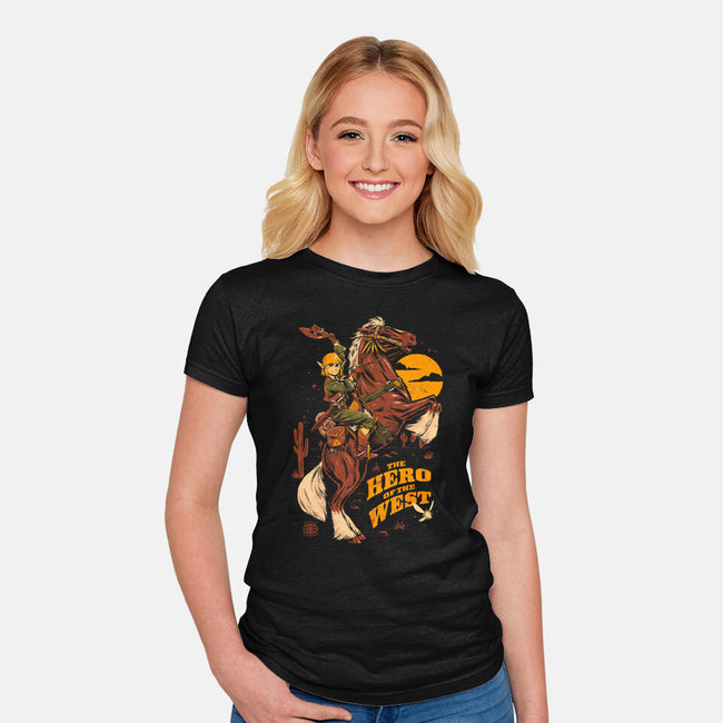 The Hero Of The West-Womens-Fitted-Tee-eduely