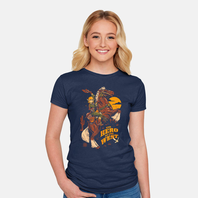 The Hero Of The West-Womens-Fitted-Tee-eduely