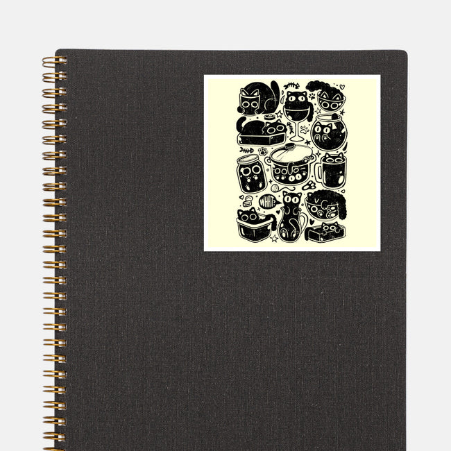 Kitchen Kittens-None-Glossy-Sticker-eduely