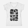 Kitchen Kittens-Womens-V-Neck-Tee-eduely
