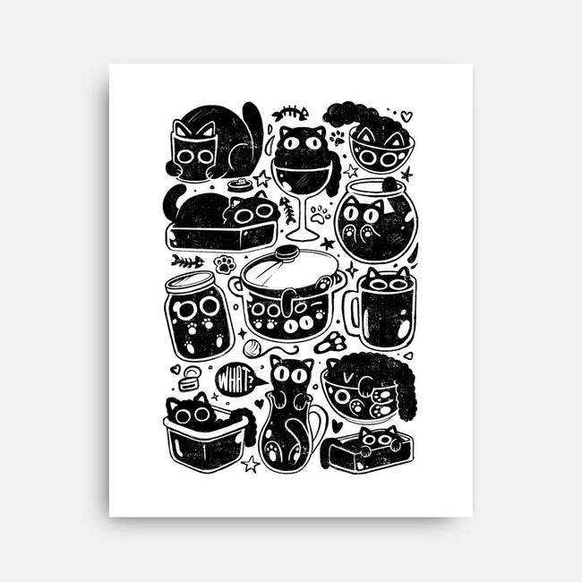 Kitchen Kittens-None-Stretched-Canvas-eduely