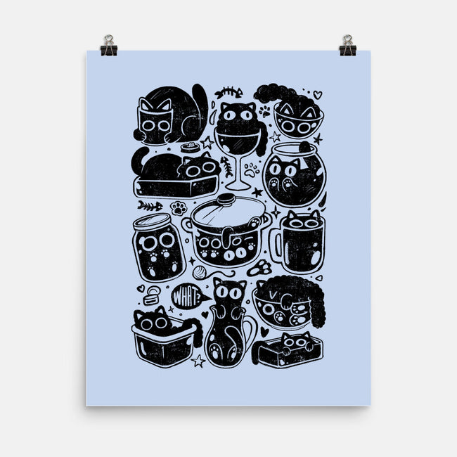 Kitchen Kittens-None-Matte-Poster-eduely