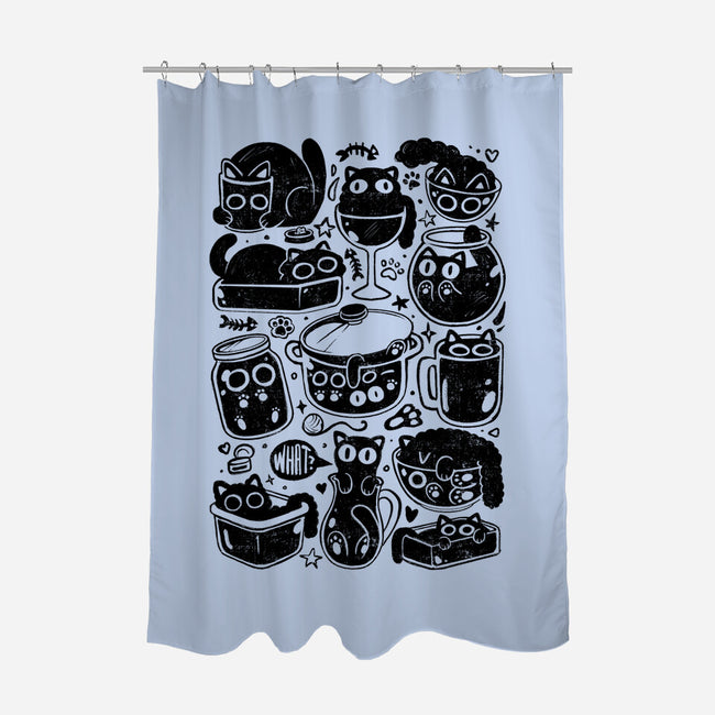 Kitchen Kittens-None-Polyester-Shower Curtain-eduely