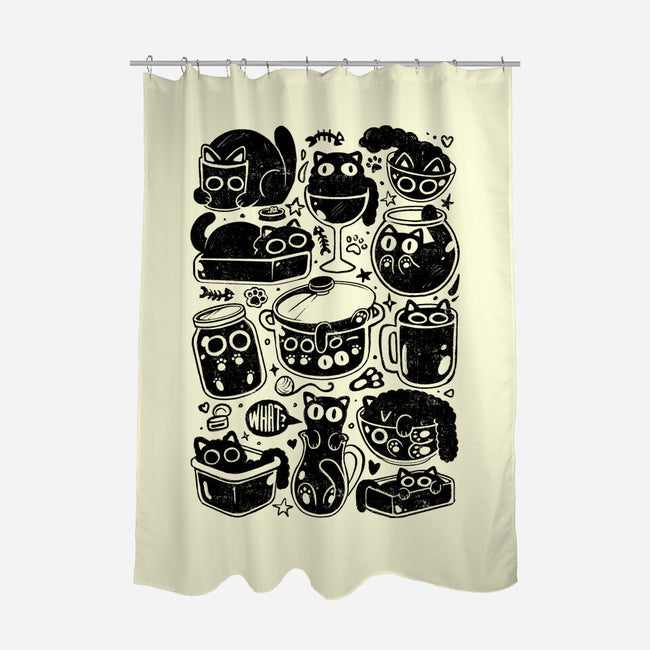 Kitchen Kittens-None-Polyester-Shower Curtain-eduely