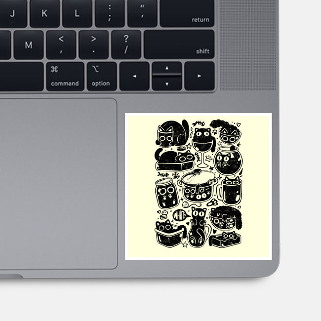 Kitchen Kittens-None-Glossy-Sticker-eduely